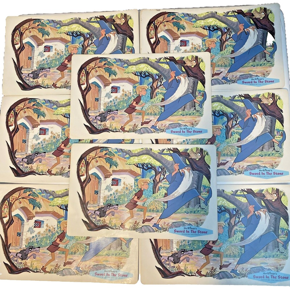 Walt Disney's 1960's Sword In The Stone 11" x 17" Laminated Placemats - 8 Avbl